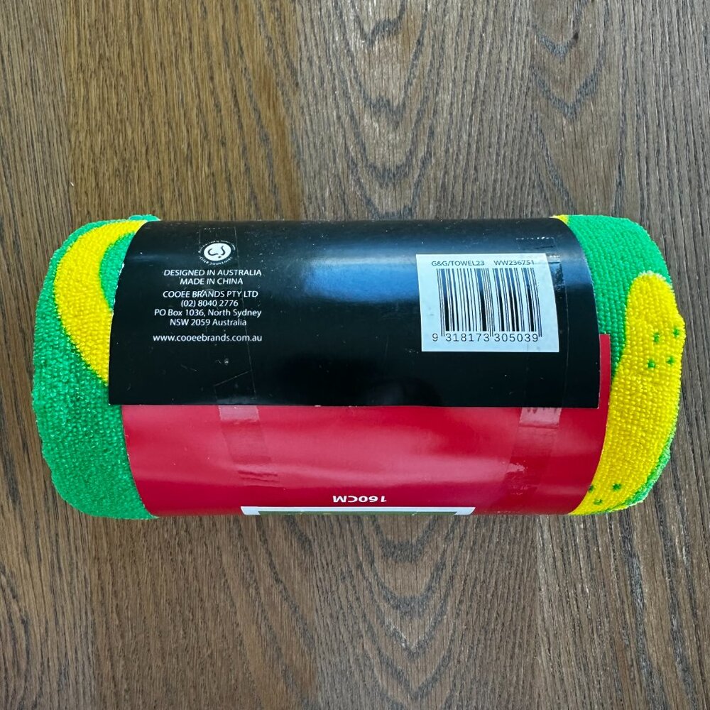 NWT Australia Map Green & Gold Aussie Beach Towel - Picture 4 of 5